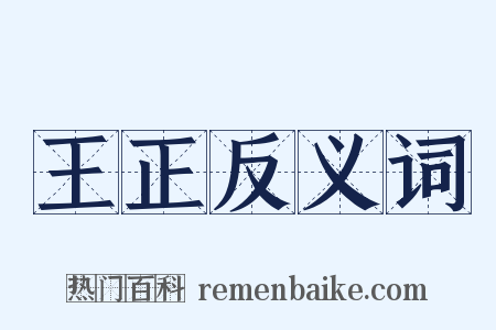 王正反义词是什么意思的图片